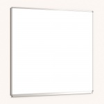 Whiteboard, 120x120 cm, mit durchgehender Ablage, Stahlemaille weiß, 